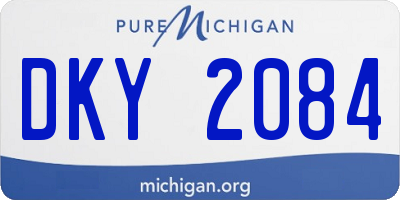 MI license plate DKY2084