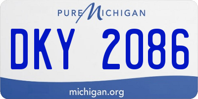 MI license plate DKY2086