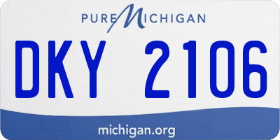 MI license plate DKY2106