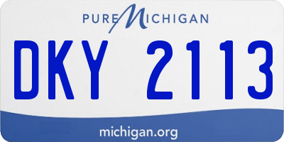 MI license plate DKY2113