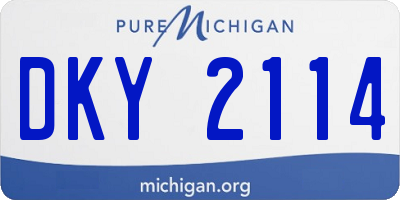 MI license plate DKY2114