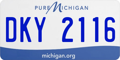 MI license plate DKY2116