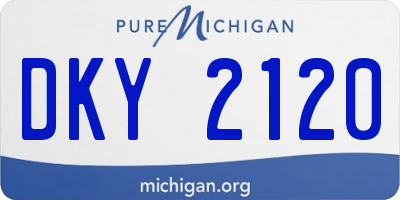 MI license plate DKY2120
