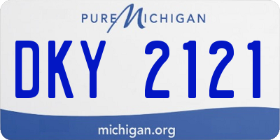 MI license plate DKY2121