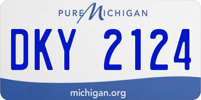MI license plate DKY2124