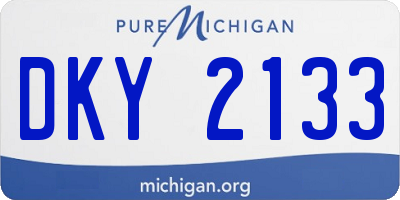 MI license plate DKY2133