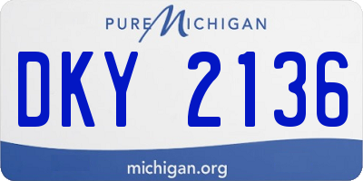 MI license plate DKY2136