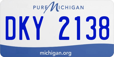 MI license plate DKY2138