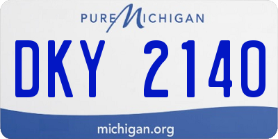 MI license plate DKY2140