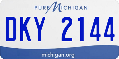 MI license plate DKY2144