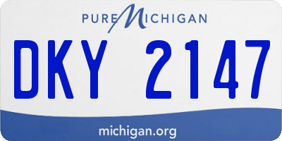 MI license plate DKY2147