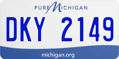 MI license plate DKY2149