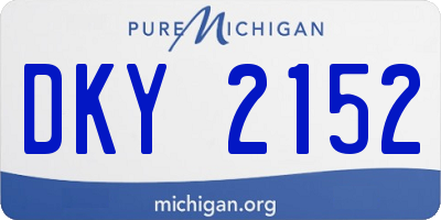 MI license plate DKY2152