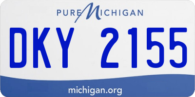 MI license plate DKY2155