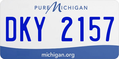 MI license plate DKY2157