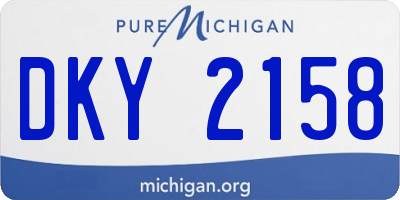 MI license plate DKY2158