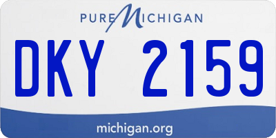 MI license plate DKY2159