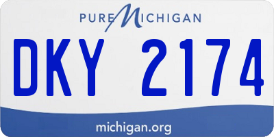 MI license plate DKY2174