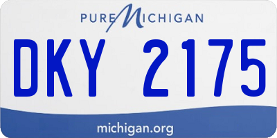 MI license plate DKY2175