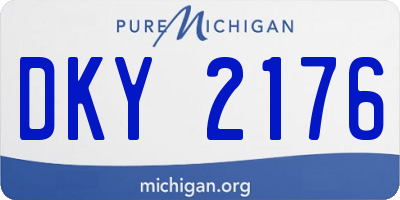 MI license plate DKY2176