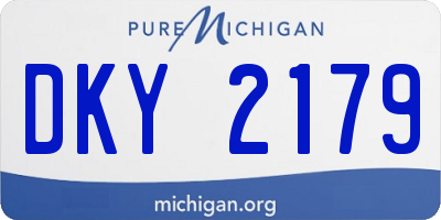 MI license plate DKY2179