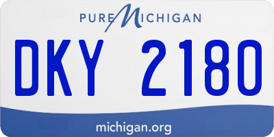 MI license plate DKY2180