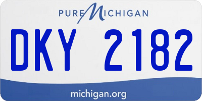 MI license plate DKY2182