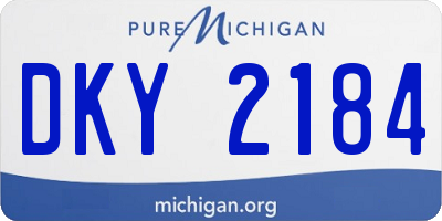 MI license plate DKY2184