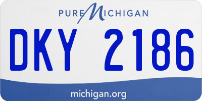 MI license plate DKY2186
