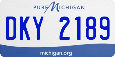 MI license plate DKY2189