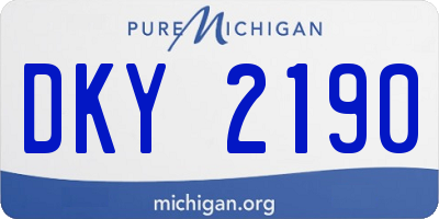 MI license plate DKY2190