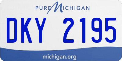 MI license plate DKY2195
