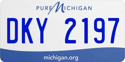 MI license plate DKY2197