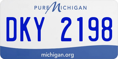 MI license plate DKY2198