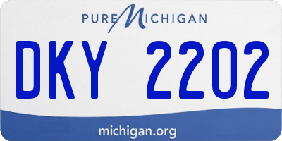 MI license plate DKY2202
