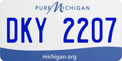 MI license plate DKY2207