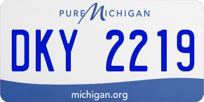 MI license plate DKY2219