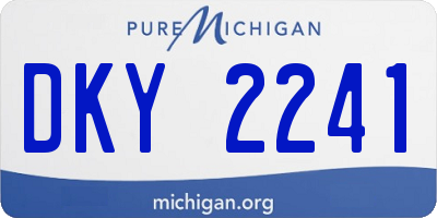 MI license plate DKY2241