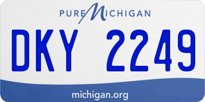 MI license plate DKY2249