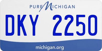 MI license plate DKY2250