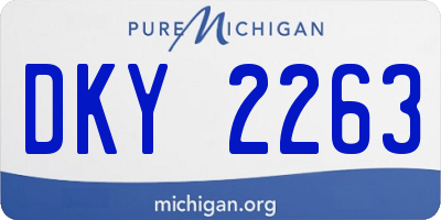 MI license plate DKY2263