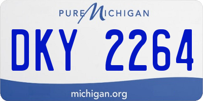 MI license plate DKY2264