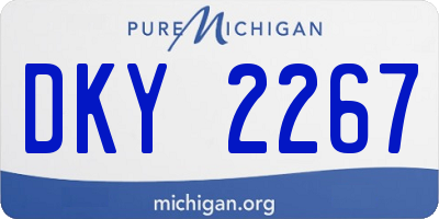 MI license plate DKY2267
