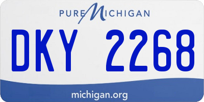 MI license plate DKY2268