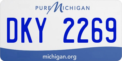 MI license plate DKY2269