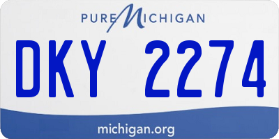 MI license plate DKY2274