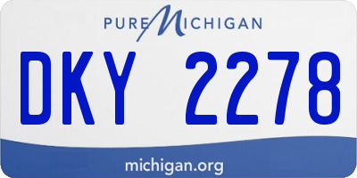 MI license plate DKY2278