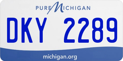 MI license plate DKY2289