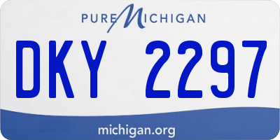 MI license plate DKY2297
