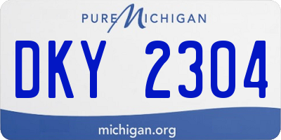 MI license plate DKY2304